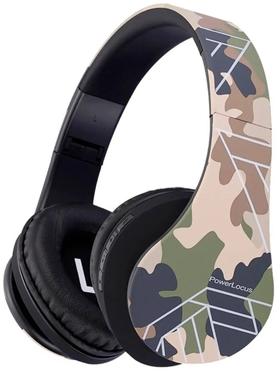 Casti Over-Head PowerLocus PowerLocus P2 Kids Headphones camouflage