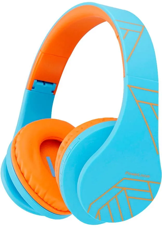 Casti Over-Head PowerLocus PowerLocus P2 Kids Headphones blue/orange