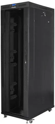 Dulap rack de podea LANBERG 19" 42U 800x1200mm, gata de asamblare, negru, usa LCD din sticla