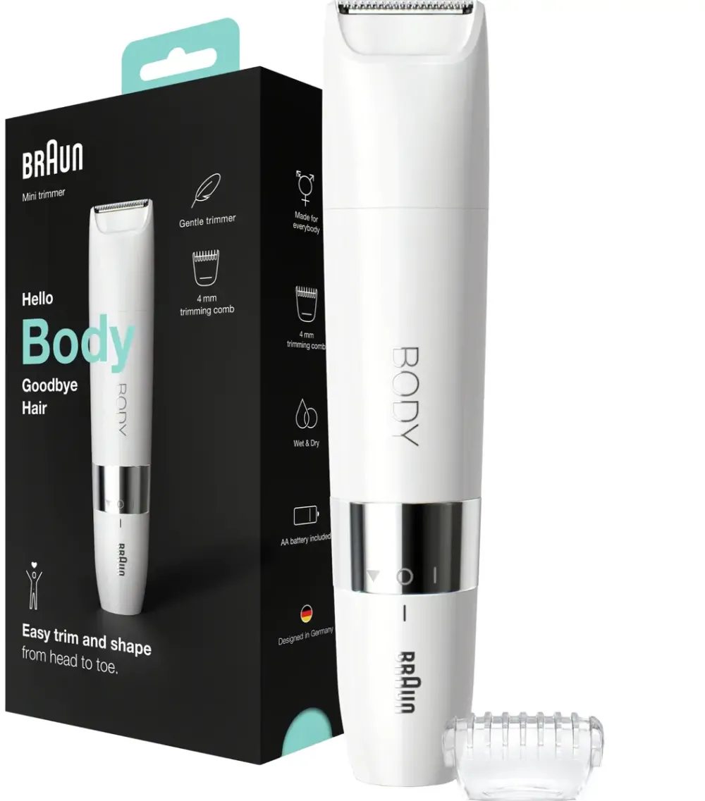Epilator BRAUN Mini aparat de tuns corporal BS1000 Wet&Dry