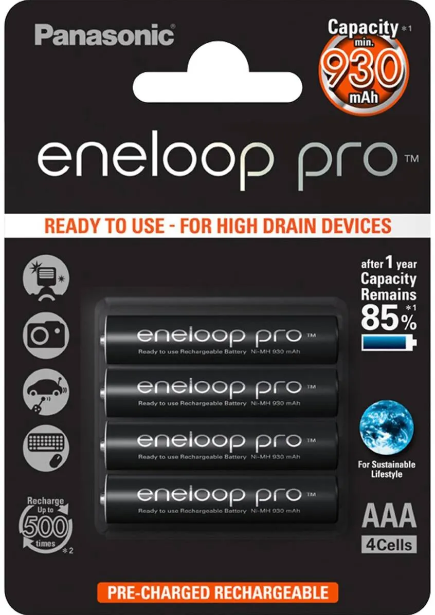 Panasonic ACUMULATORI AAA 930MAH PANASONIC ENELOOP PRO