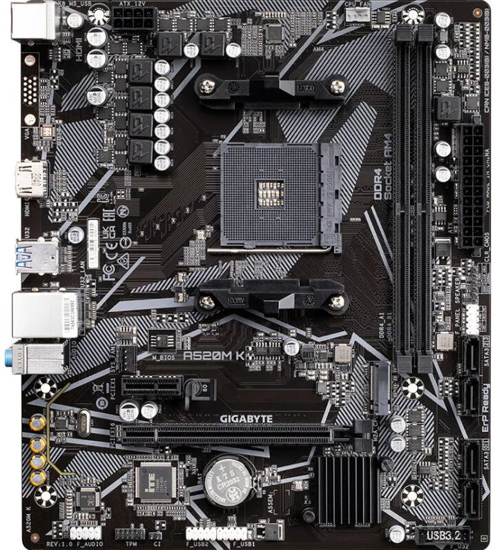 Placa de Baza GIGABYTE A520M K v2
