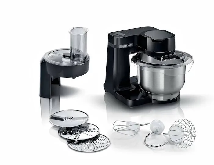 BOSCH Robot de bucatarie, Bosch, 700W, 4 nivele, Bol de amestecare din otel inoxidabil, Negru