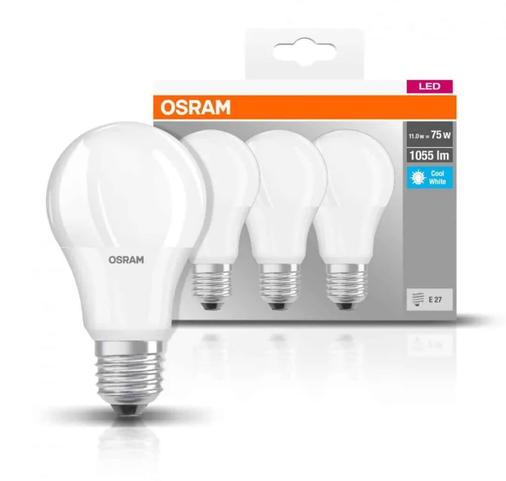 Osram Set 3 becuri Led Osram, E27, 10,5W, 1055 lumeni, lumina neutra(4000K4058075819573