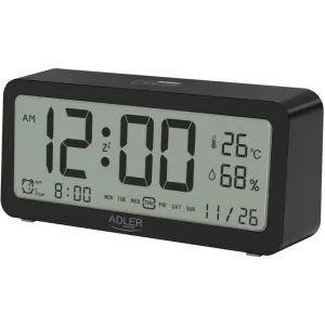 Adler AD 1195b Alarm clock, Battery operated, Black