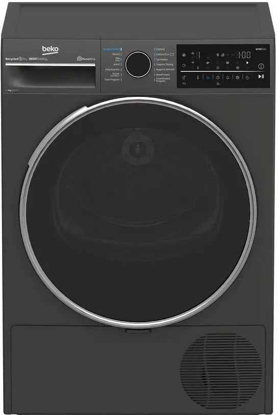 BEKO Uscator de rufe B5T89243M, Independent de uscare 9 kg, Negru