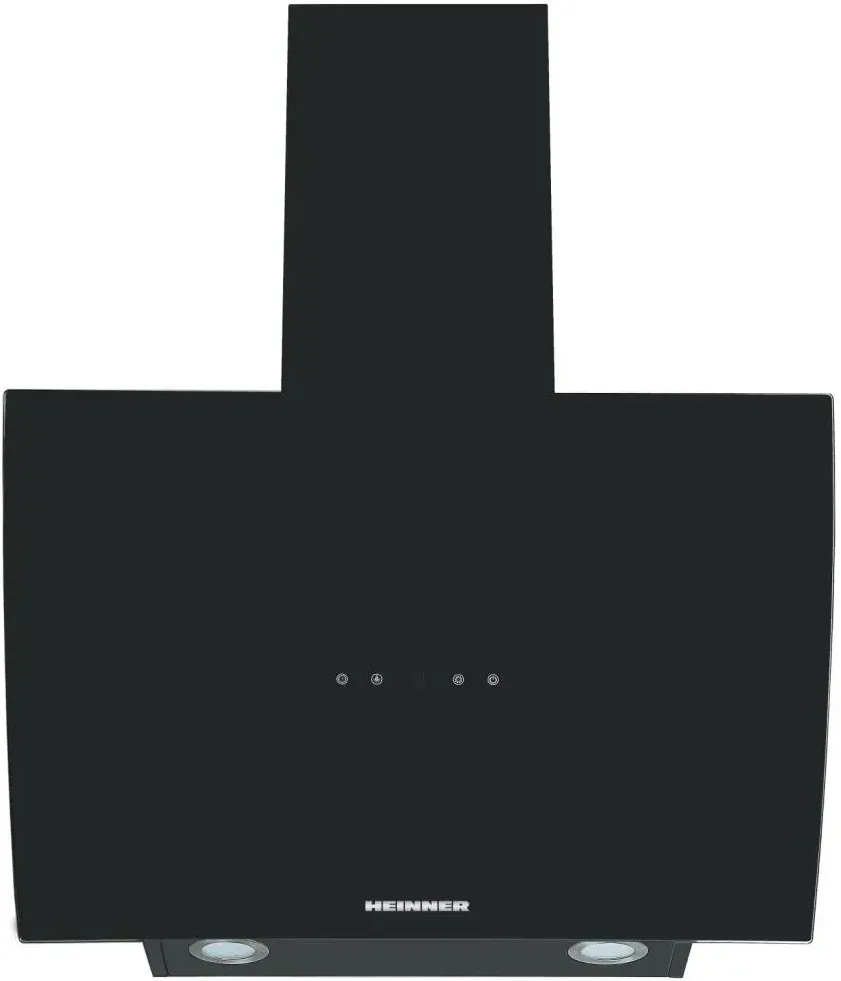 HEINNER Hota decorativa HDCH-5960RGBK, Putere de absorbtie 563 m3/h, 1 motor, Control touch, Afisaj LED, Iluminare LED, 60 cm, Sticla neagra