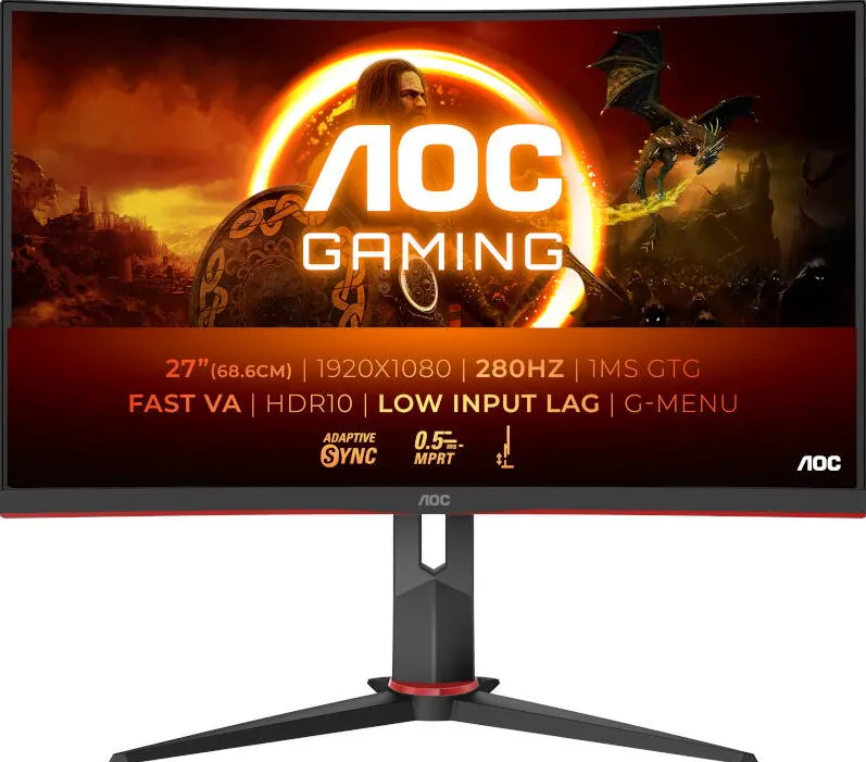 Monitor AOC LED Gaming AGON C27G2Z3 Curbat 27 inch FHD VA 0.5 ms 280 Hz HDR