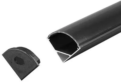 V-TAC Profil aluminiu pentru banda LED 2M 15.8MM x 15.8.MM - negru