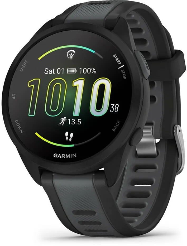 Smartwatch Garmin Forerunner 165 Music 3.05 cm (1.2") AMOLED 43 mm Digital 390 x 390 pixels Touchscreen Black GPS (satellite)
