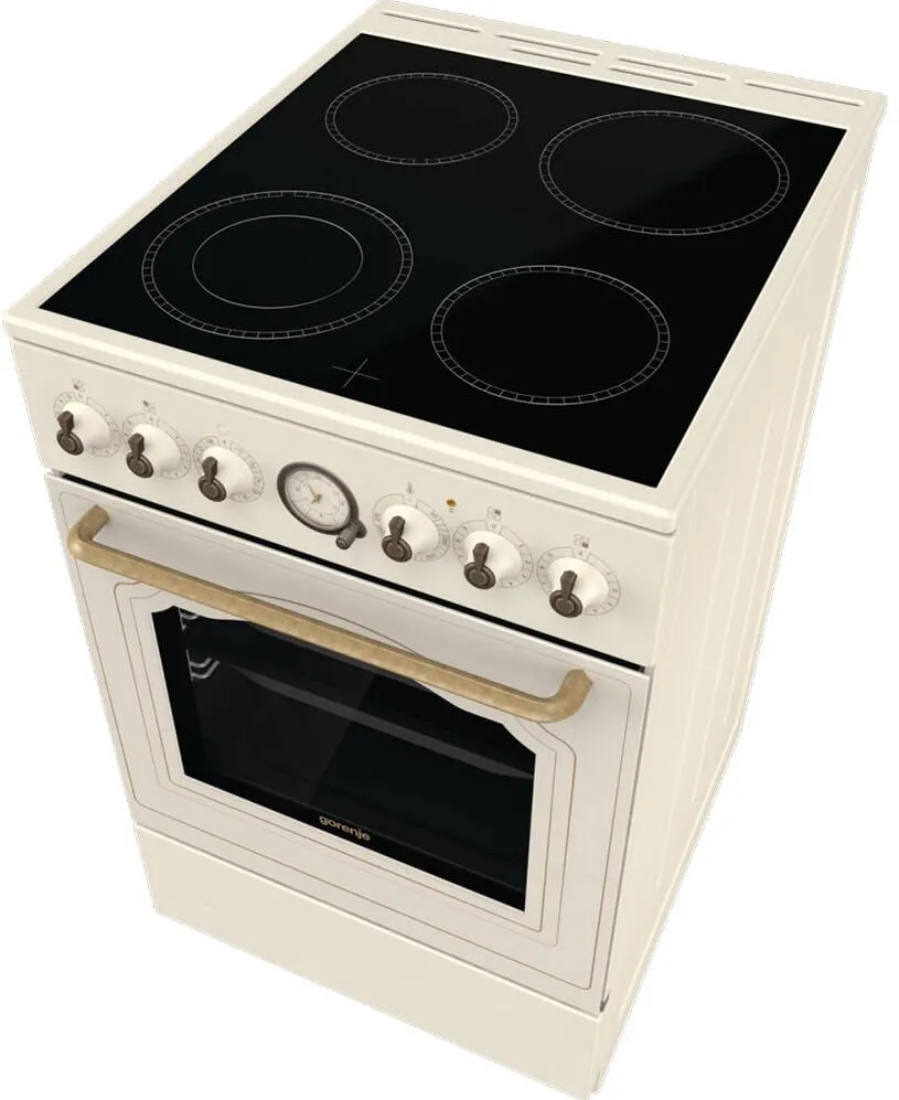 Aragaz GECS5B70CLI, 4 ARZATOARE, ELECTRIC, L 50 CM, GRILL, BEJ
