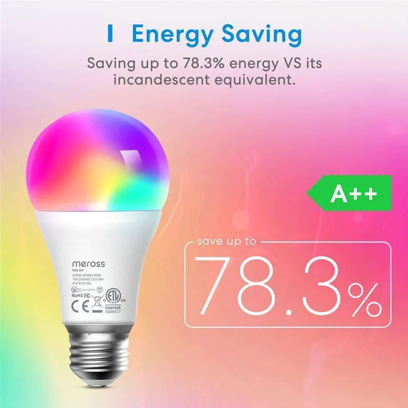 Meross Bec inteligent MSL120, RBG, 810 Lumeni