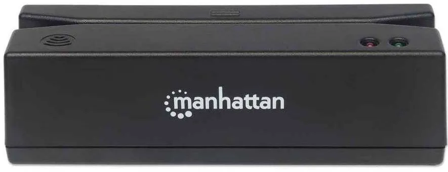 Scanner cod de bare MANHATTAN Magnetkartenleser USB drei Spuren Leser Negru