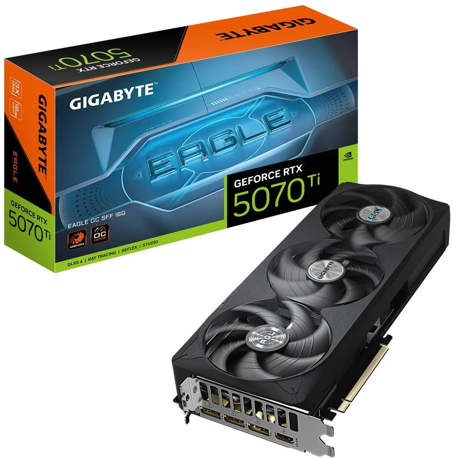 Placa Video GIGABYTE GeForce RTX 5070 Ti EAGLE OC SFF 16GB GDDR7 256-bit DLSS 4.0