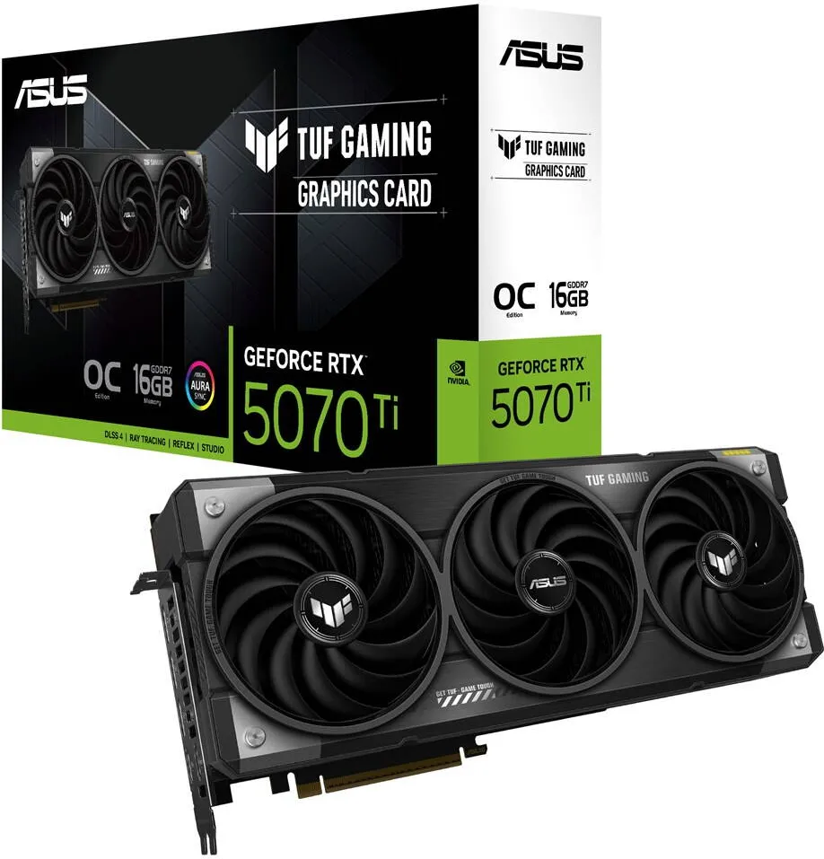 Placa Video Asus GeForce RTX 5070 Ti TUF GAMING OC 16GB GDDR7 256-bit DLSS 4.0