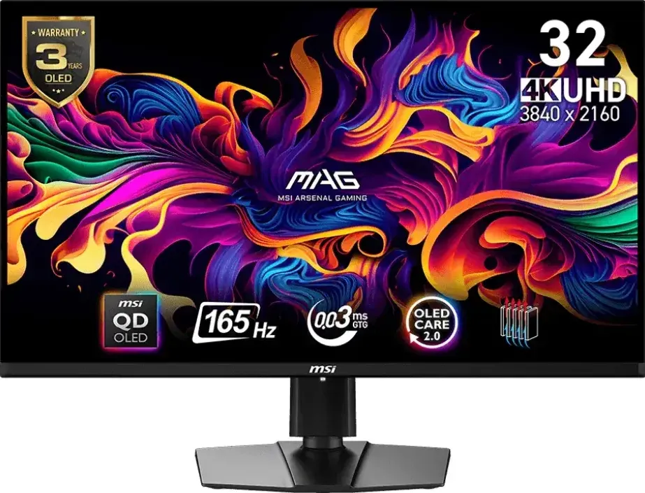 Monitor MSI MAG 321UP QD-OLED - 31.5", QD-OLED, 4K UHD, 0.03ms, 165Hz, HDR