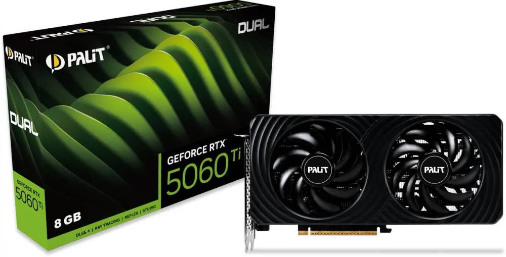 Placa Video Palit GeForce RTX 5060 Ti Dual 8GB GDDR7 128-bit DLSS 4.0