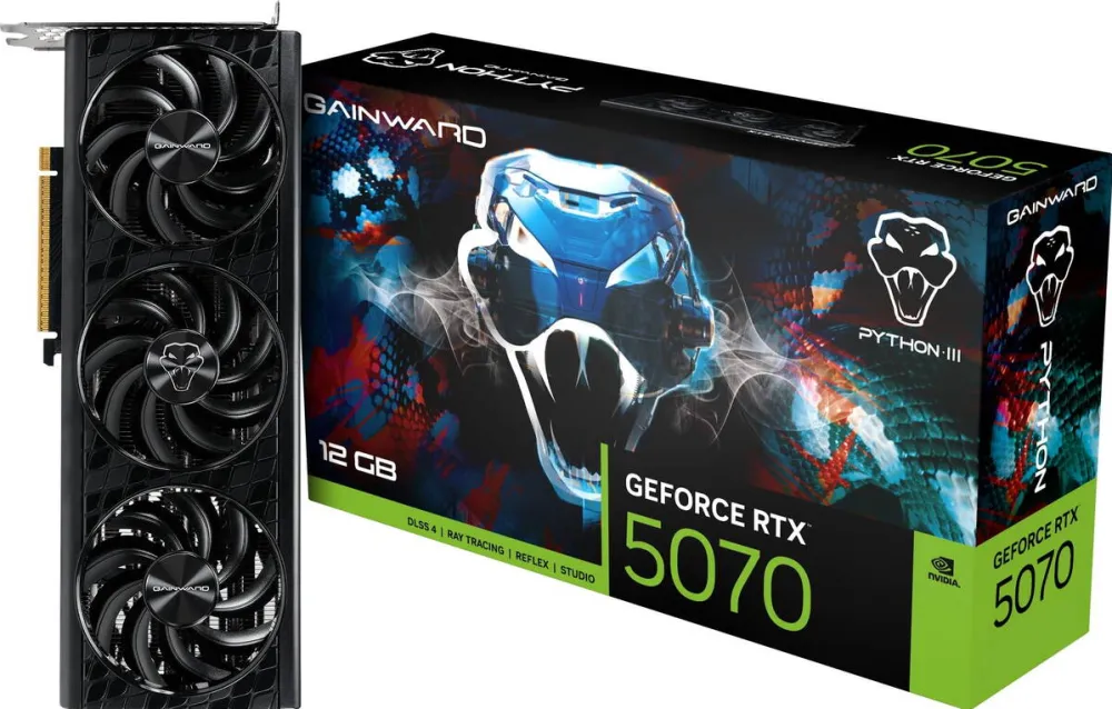 Placa Video GAINWARD GeForce RTX 5070 Python III DLSS 4