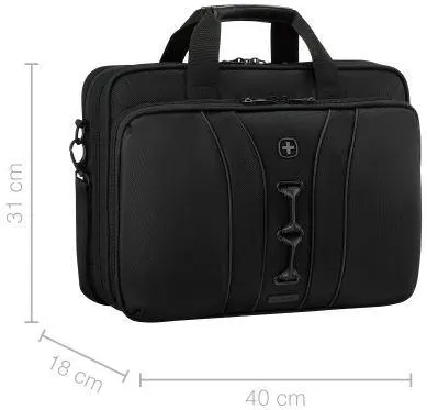 Wenger Wenger, Legacy Black Series, 16" Laptop Briefcase, Black