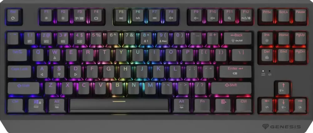 Tastatura Genesis Thor 230 TKL Wireless Black RGB Outemu Red