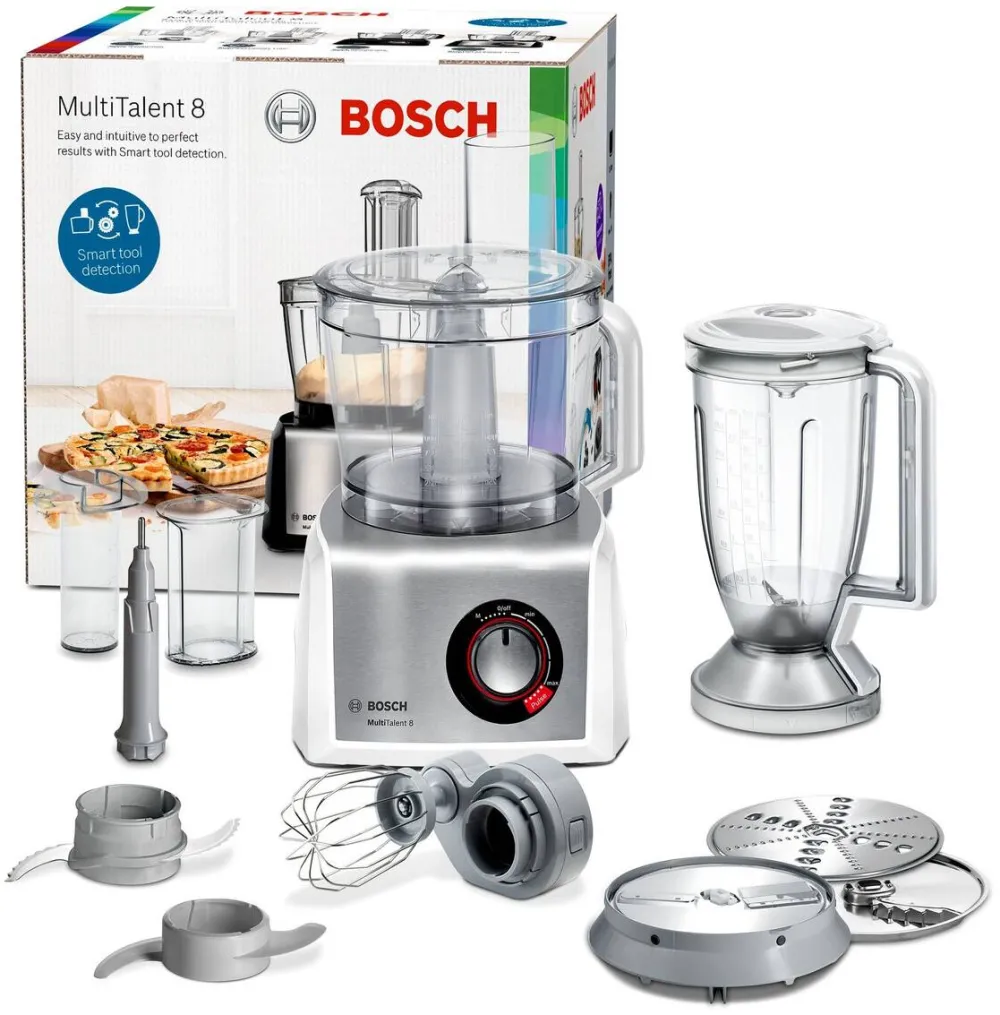 BOSCH Robot de bucatarie multifunctional MC812S814 Vas 3.9 Litri Blender 1.5 Litri 1250W Alb Inox