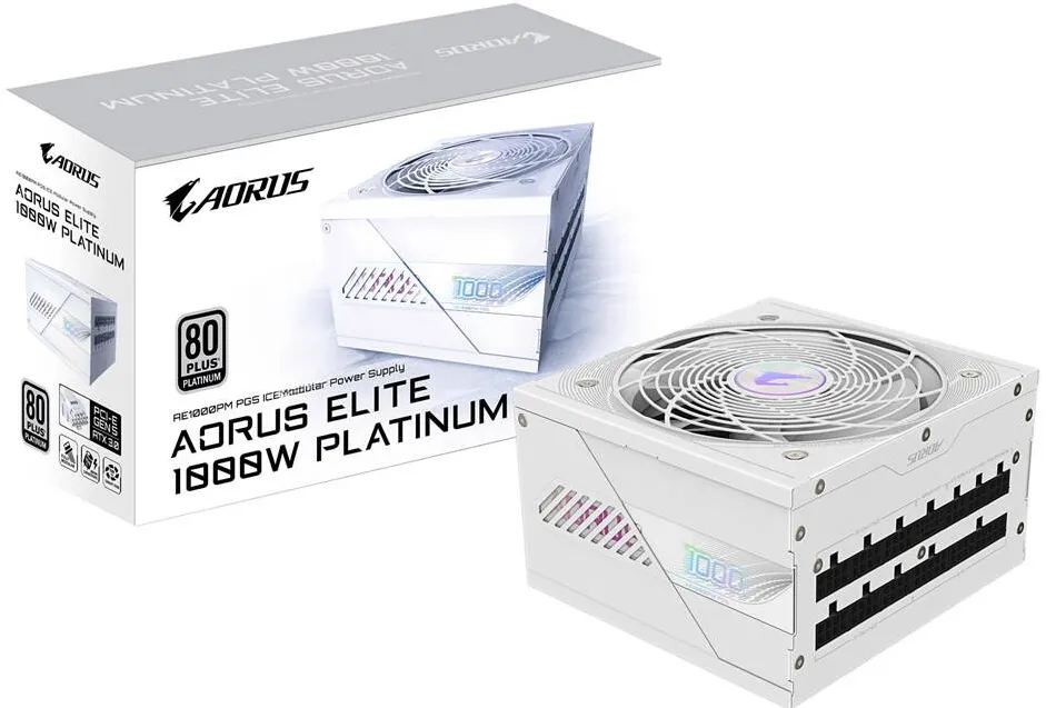 Sursa PC GIGABYTE AORUS ELITE P1000W ICE, 80+ Platinum, 1000W