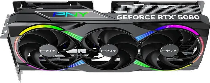 Placa Video PNY GeForce RTX 5080 Epic-X RGB Overclocked 16GB GDDR7 256-bit DLSS 4.0