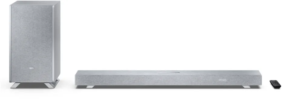 Sharp HT-SBW53121(SL) Q 3.1.2 Dolby Atmos/ DTS:X Soundbar with Wireless Subwoofer, Silver