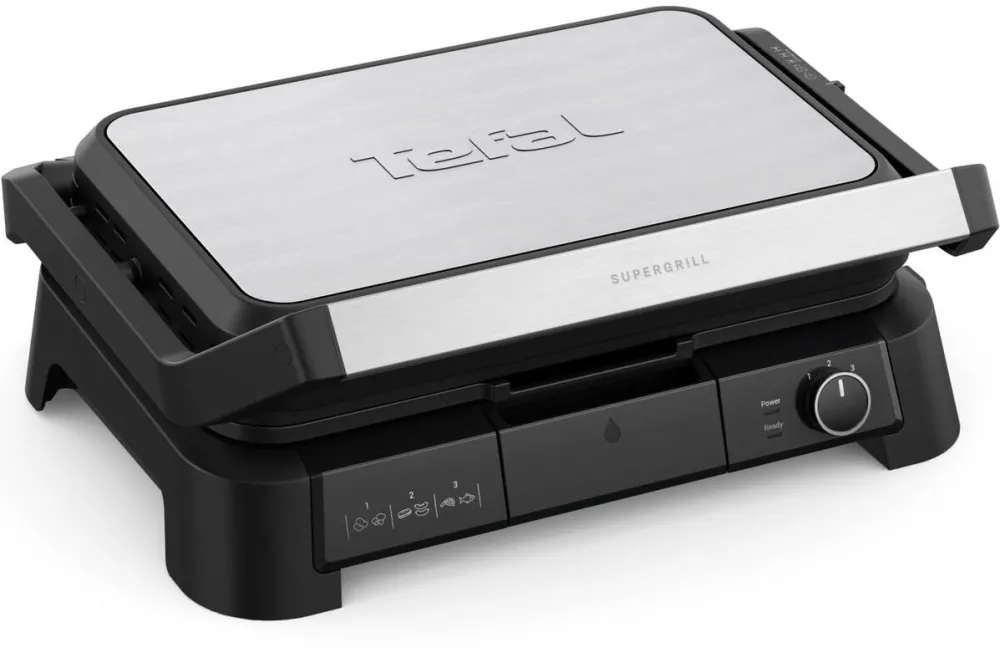 Gratar electric multifunctional TEFAL SuperGrill 3 in 1 XL GC520DE0 2000W 800 cm2