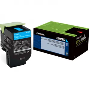 Toner imprimanta Lexmark 80C2SC0 Cyan Return