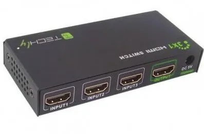 Adaptor TECHLY HDMI switch 3/1 3x intrare 1x iesire cu telecomanda 4K2K UHD 3D