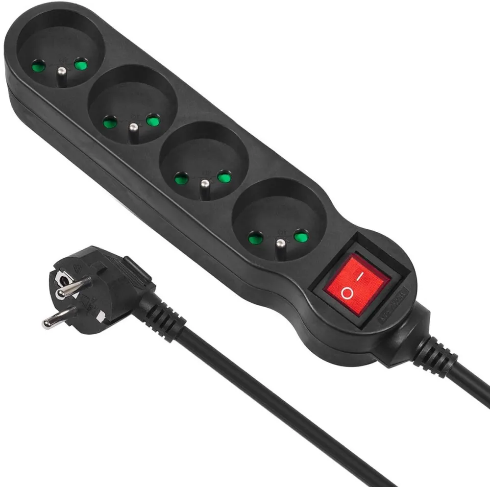 MACLEAN MCE185 Power Strip 5-outlet with switch 5m