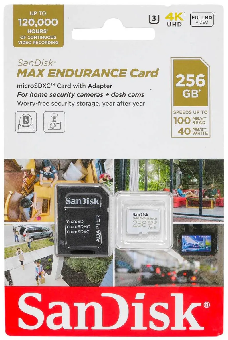Card de Memorie SanDisk microSD Max Endurance UHS-I U3 V30 Class 10 256GB + adaptor