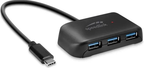 Hub USB SpeedLink SL-140203, 3x USB 3.2 Gen 1, 1x USB-C, Black