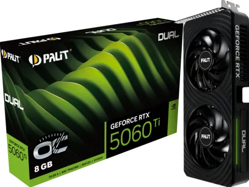 Placa Video Palit RTX5060 TI DUAL OC 8GB GDDR7