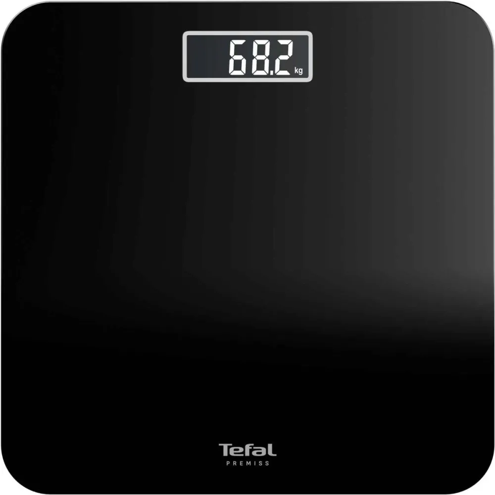 TEFAL Cantar de baie Tefal Premiss PP1800V0, greutate maxima 160 kg, pornire & oprire automata, suprafata de sticla securizata, baterii incluse, negru