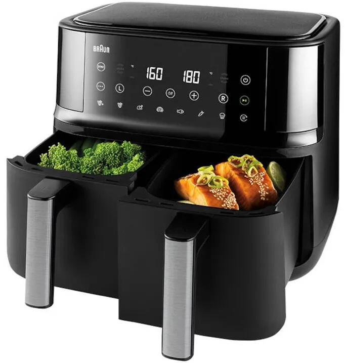 Friteuza cu aer cald BRAUN TwinCook 3 TD3030IBK 8 L 2850W