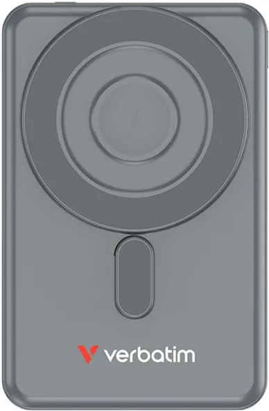 VERBATIM Power Bank Verbatim 5.000mAh C'n'G Magnetic GreyWireless charging, 2 USB-C Cables & Stand