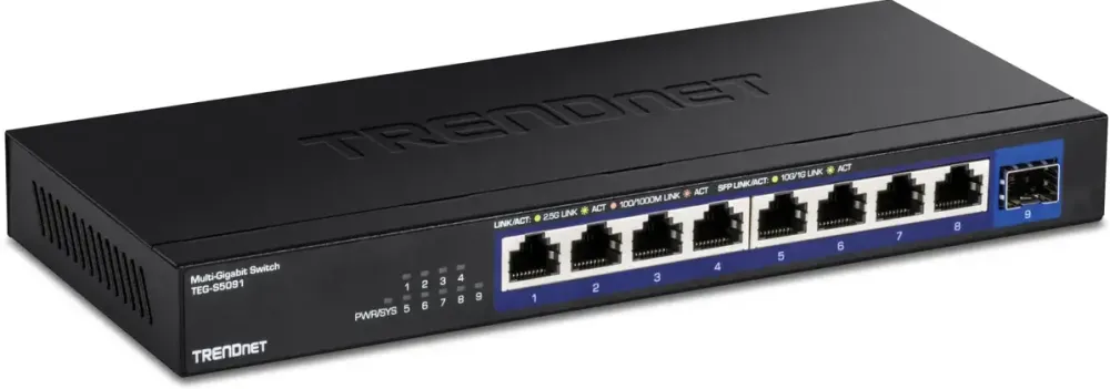 Switch TRENDnet 9-Port 2.5G Unmanaged  with 10G SFP+ Port