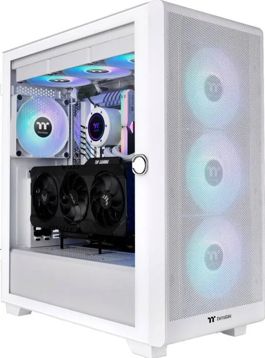 Carcasa PC Thermaltake S250 ARGB, tower (white, tempered glass)