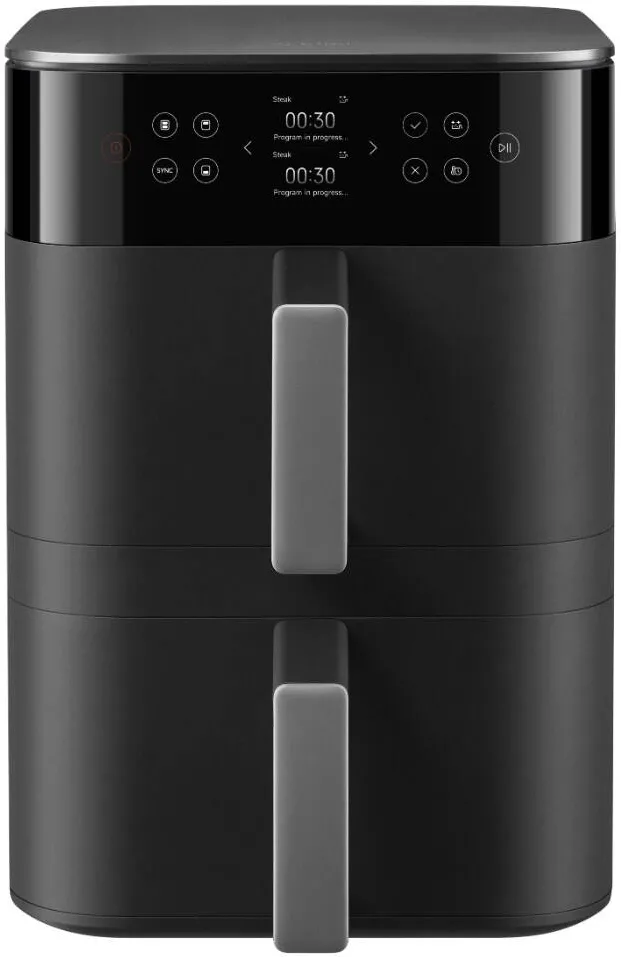 Xiaomi Friteuza cu aer cald, Dual Zone, BHR0883EU, 2800 W, capacitate totala 12 L, 100 Retete, Negru