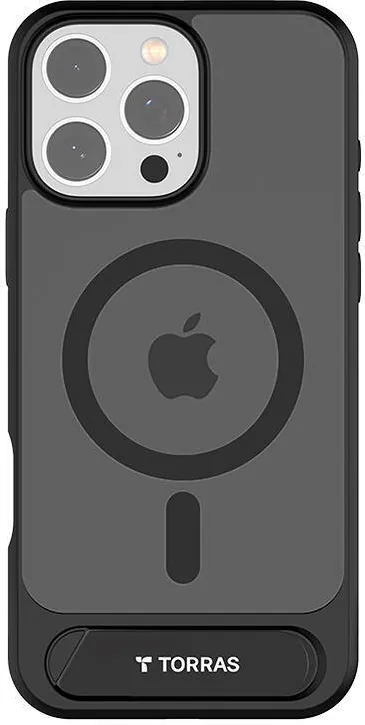 Husa protectie Torras Pstand Series pentru iPhone 16 Plus negru