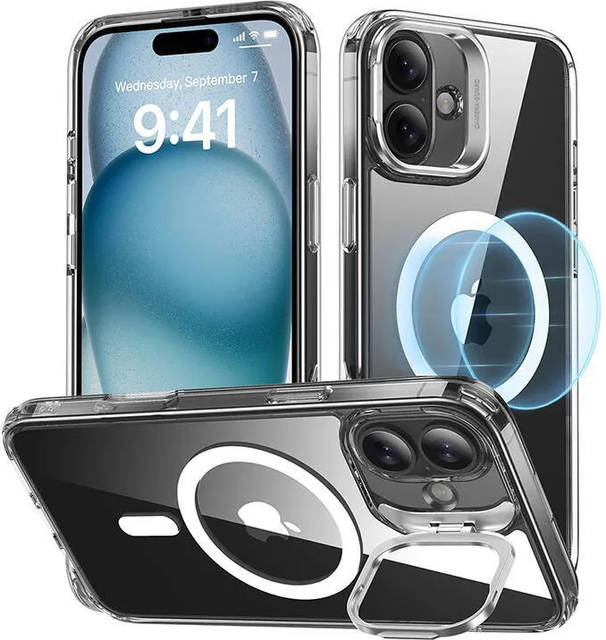 ESR ESR Classic Hybrid case (HaloLock) with stand for iPhone 16 Plus (clear)