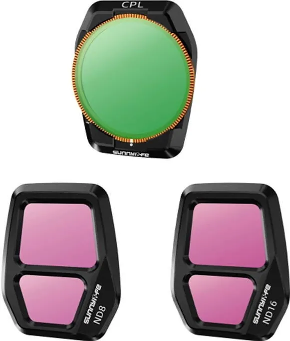 Sunnylife A3S-FI925 Mixture Adjustable CPL, CPL+ND8+ND16 Lens Filter for AIR 3S 3szt