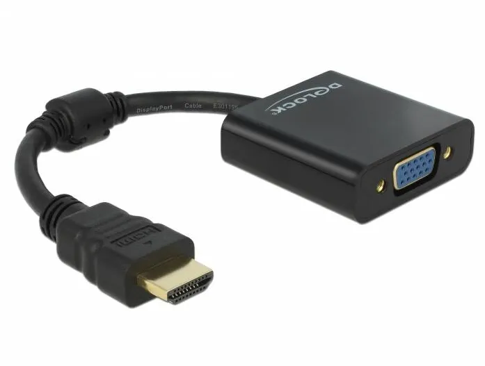 Adaptor DELOCK 65512, HDMI-A male > VGA female black