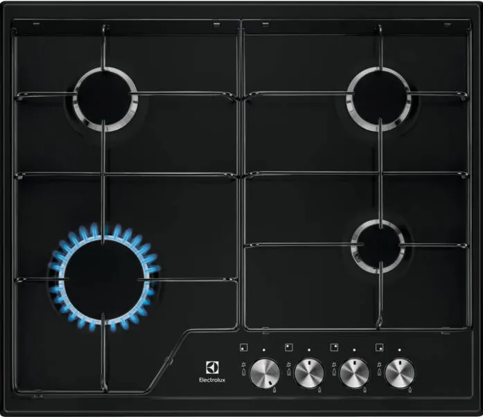 Plita ELECTROLUX Incorporabila EGS6424K  Black 60 cm Gas 4 zone(s)