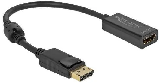 Adaptor video DELOCK Displayport DP HDMI 4K negru