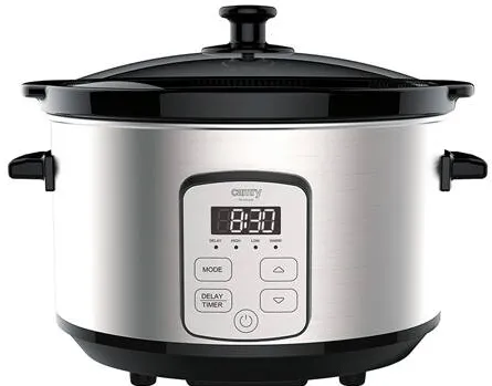 CAMRY Slow Cooker CR 6414, 4.7L, 270W, Argintiu
