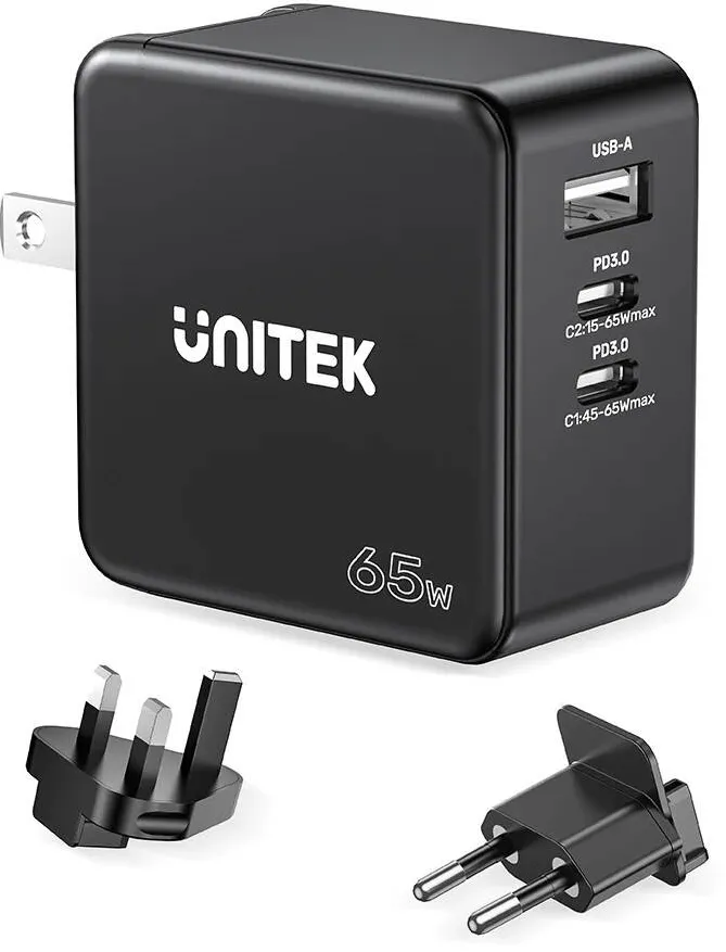 Unitek Incarcator Retea P1117B USB 3.2 Type-A 65W Negru