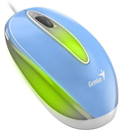 Mouse GENIUS MOUSE Genius, "DX-Mini", PC sau NB, cu fir, USB, optic, 1000 dpi, butoane/scroll 3/1, LED, albastru, "31010025406" (timbru verde 0.18 lei)